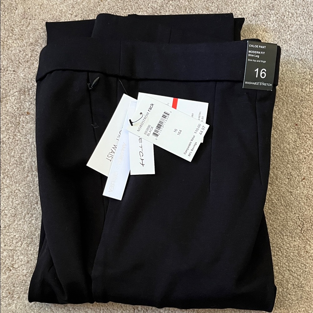 Amanda and Chelsea Black Modern Slim  Dress Pants